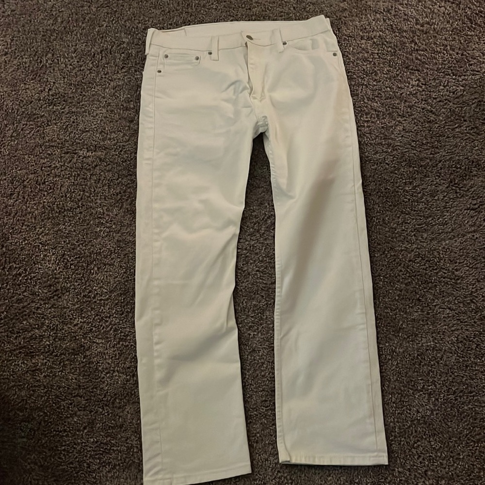Levi Strauss 513 white jeans 33 waste 30 length